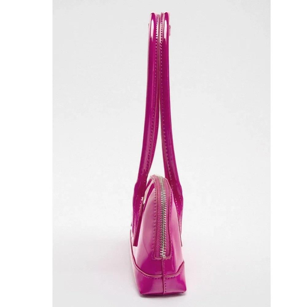 BLOGGER'S FAVE! Zara Minimal Shoulder Bag Hot Pink NWT_14